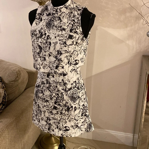 Lavish Alice Black and White Floral Mini Dress - Picture 2 of 7